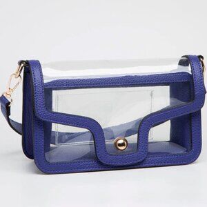New Royal Blue Clear Stadium-Approved Gameday Shoulder Bag Concert Crossbody